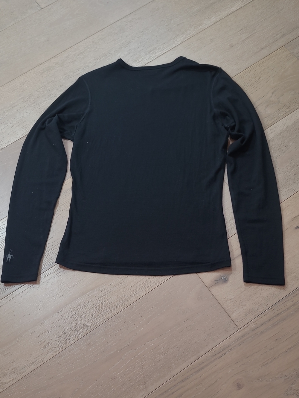Smartwool Base Layer Women's sz M Black Merino Wool V-neck Long Sleeve - Picture 4 of 10